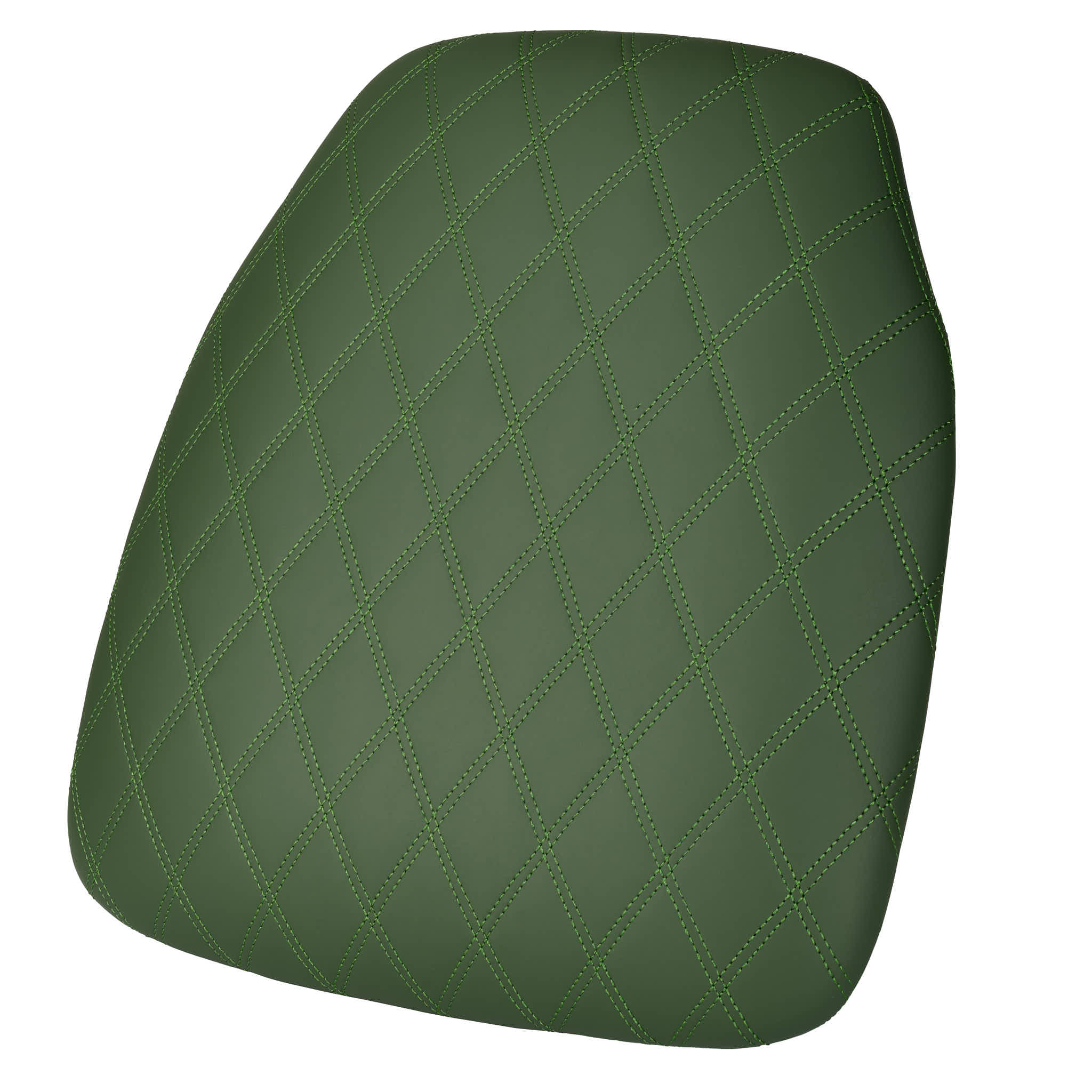 Hunter Green Vinyl Panel Back Chiavari Cushion with Bentley Stitching and SlipNot™ Technology