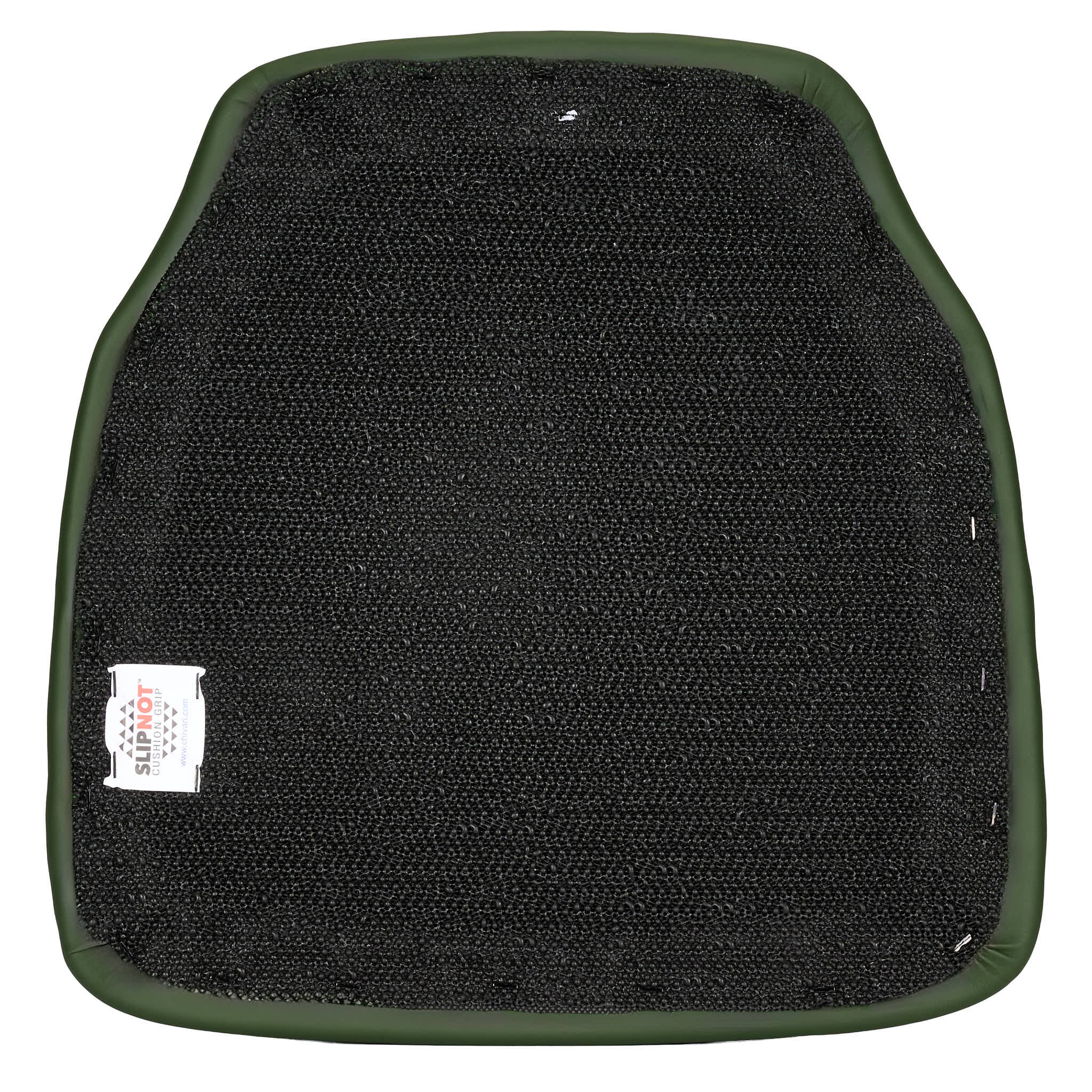 Hunter Green 1.75" Vinyl Panel Back Chiavari Cushion with SlipNot™ Technology