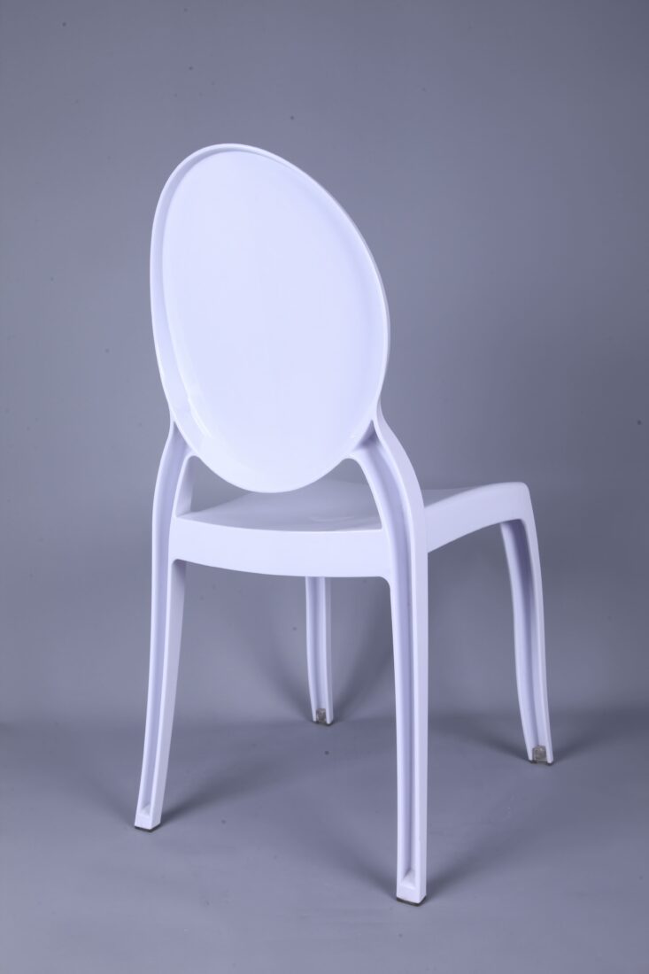 White Resin Sophia Ghost Chair Armless CGSRW-ZG-T