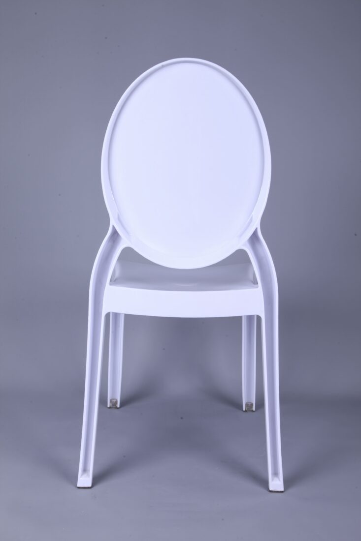 White Resin Sophia Ghost Chair Armless CGSRW-ZG-T