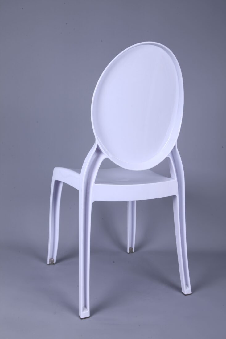 White Resin Sophia Ghost Chair Armless CGSRW-ZG-T