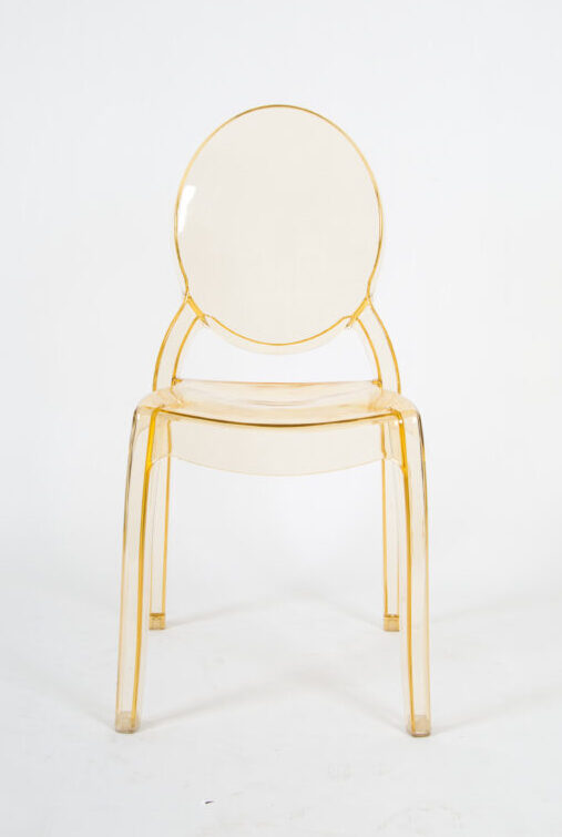 Gold Resin Oval Back Sophia Ghost Chair CGSRG-ZG-T