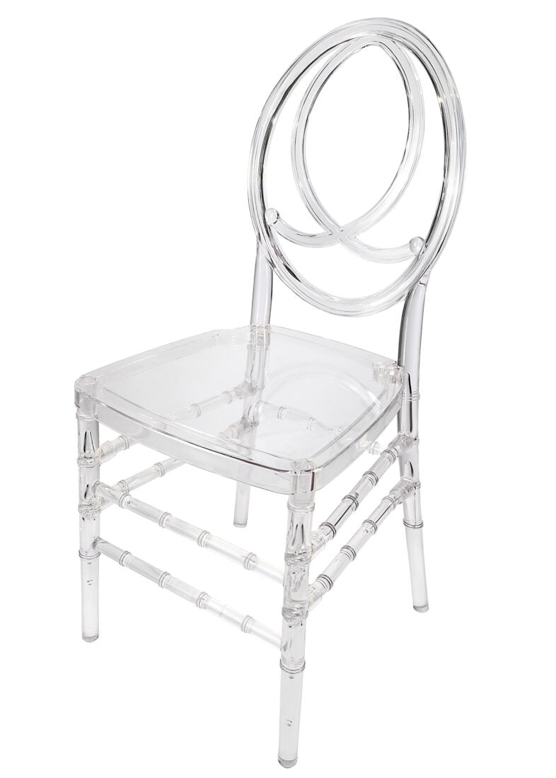 Clear Resin Infinity Chair left1 CIRCC-ZG-T