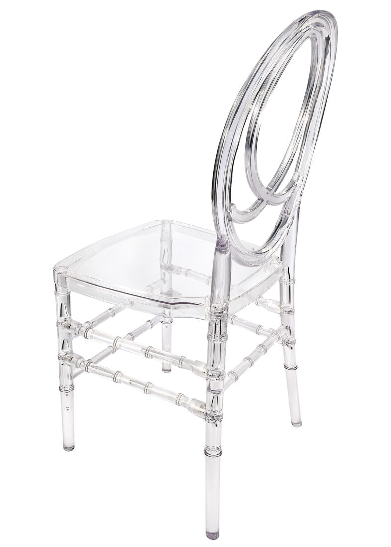 Clear Resin Infinity Chair left3 CIRCC-ZG-T