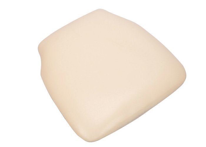 Ivory Vinyl Wood Base Chiavari Chair Cushion