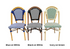 Ivory and Green French Bistro Patio Dining Chair