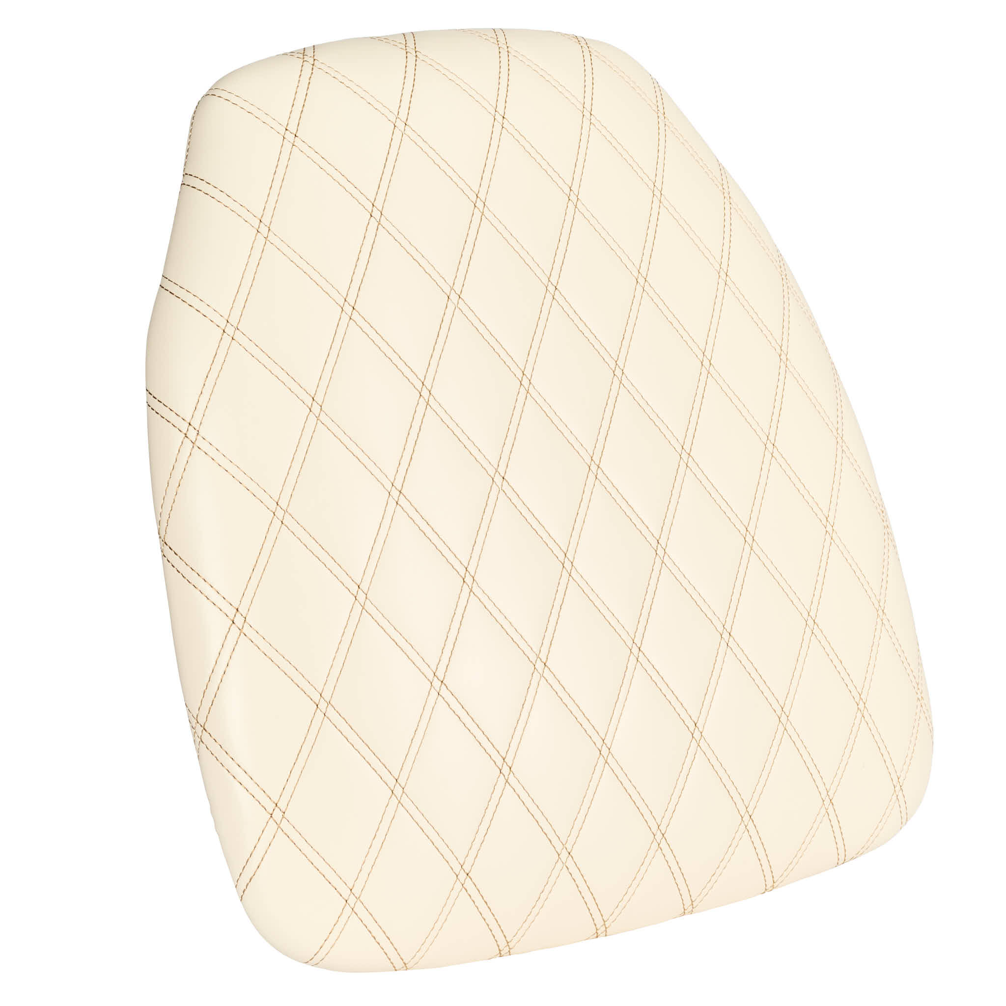Ivory Vinyl Panel Back Chiavari Cushion with Bentley Stitching and SlipNot™ Technology