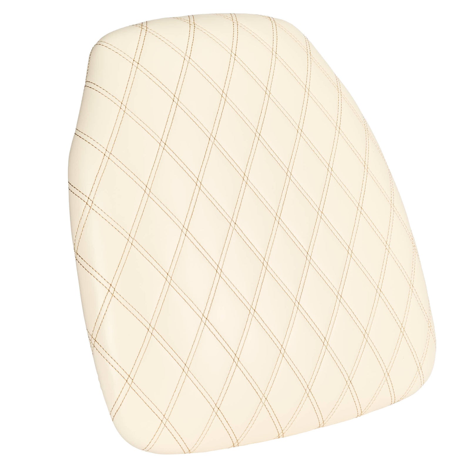 Ivory Vinyl Panel Back Chiavari Cushion with Bentley Stitching and SlipNot™ Technology