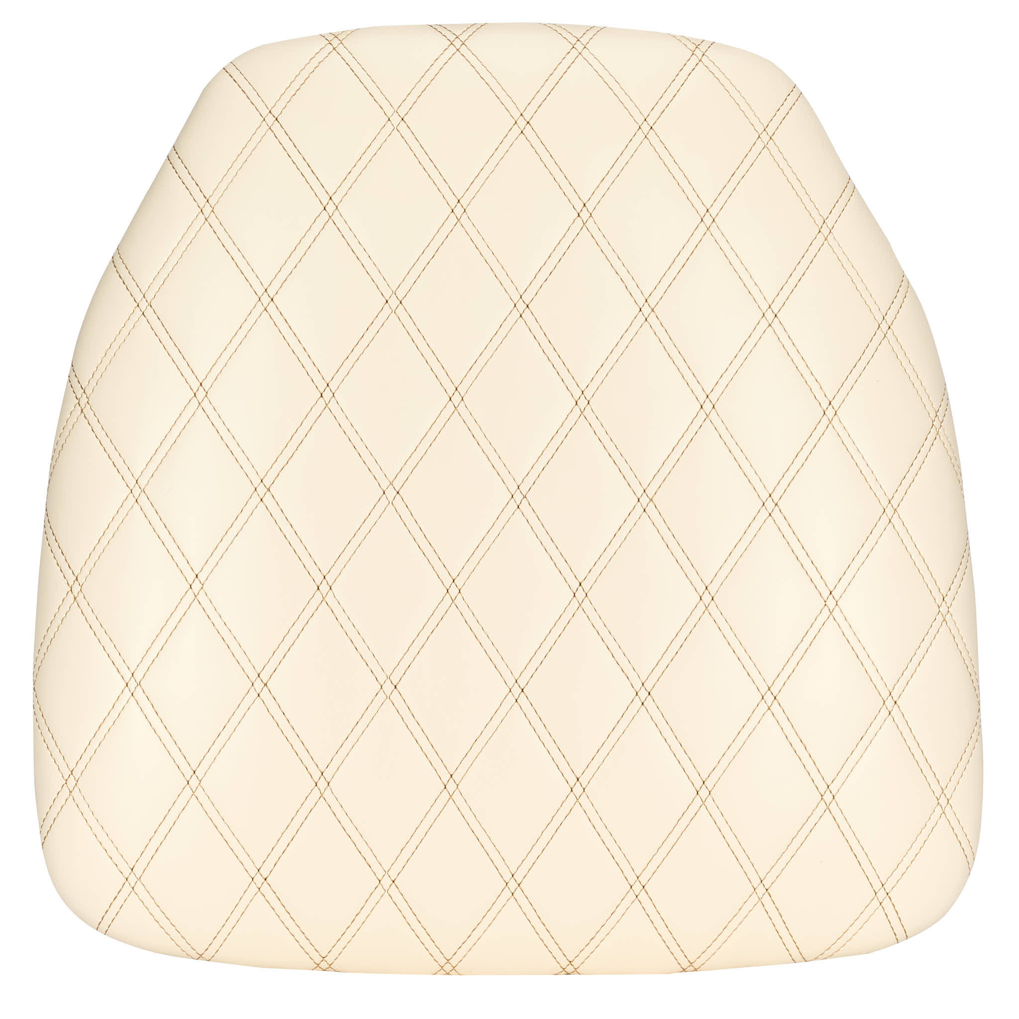 Ivory Vinyl Panel Back Chiavari Cushion with Bentley Stitching and SlipNot™ Technology
