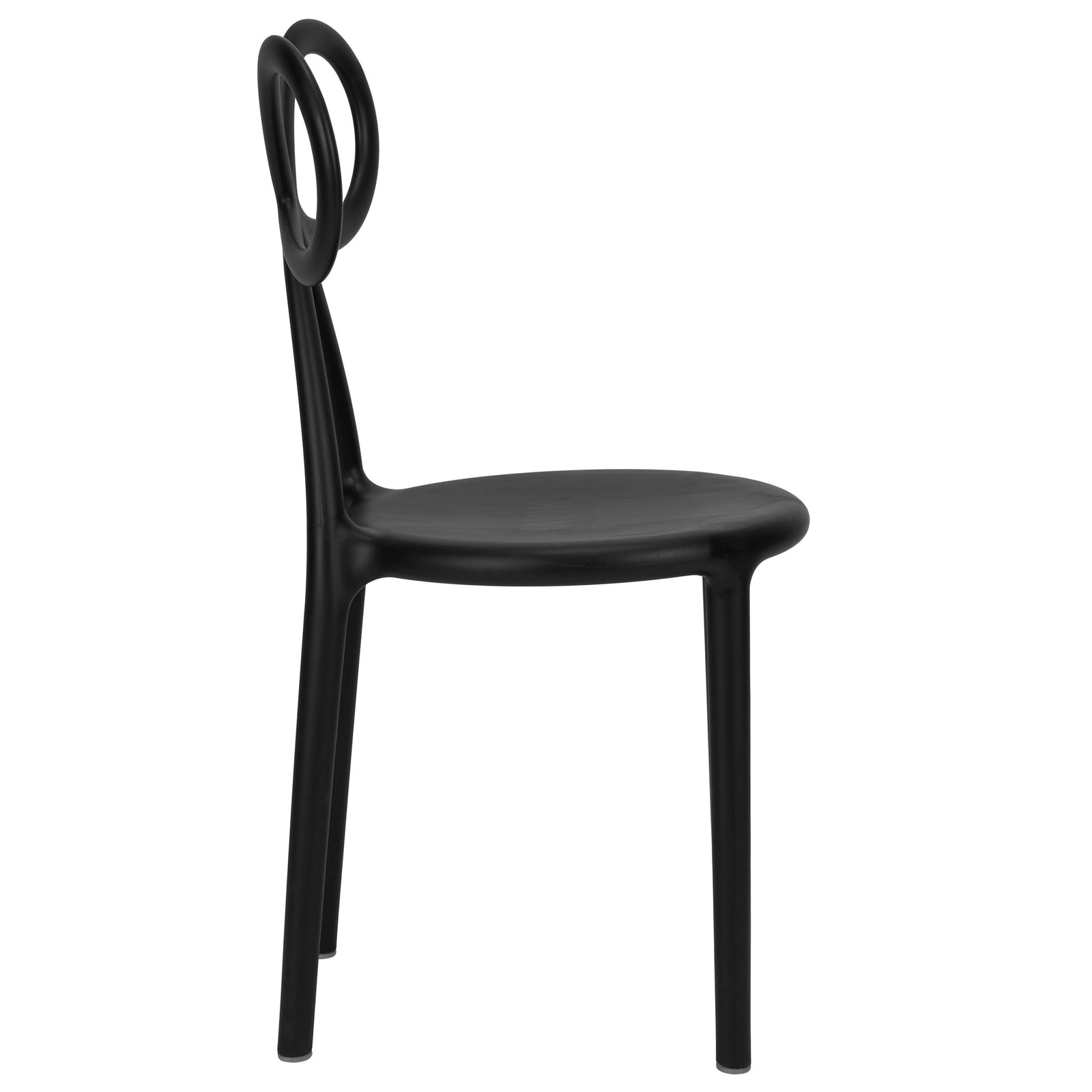 Black Resin Kids Bow Chair with Round Seat