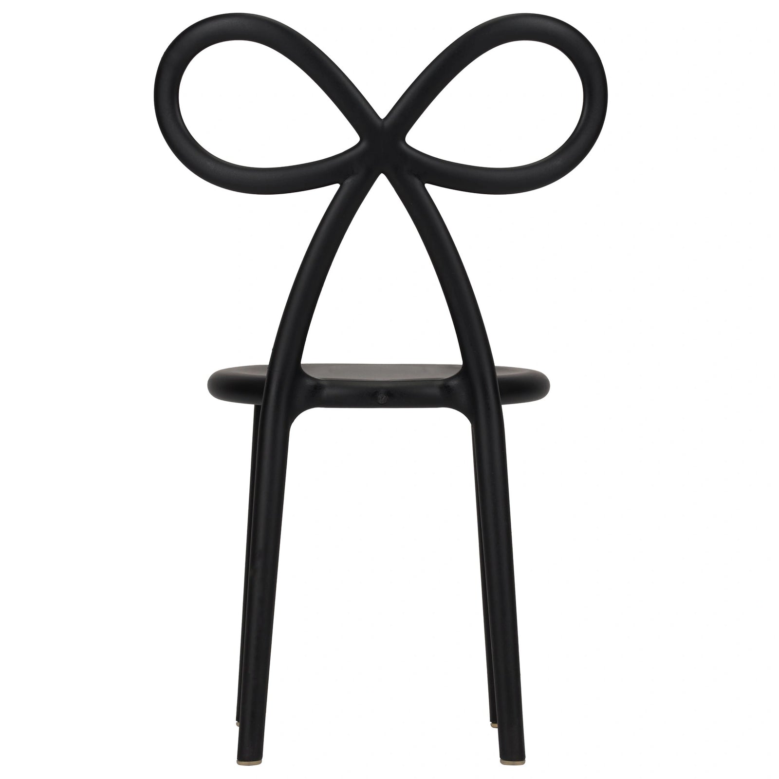 Black Resin Kids Bow Chair with Round Seat