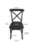 Kids Black ToughResin™ WoodGrain Cross Back Chair