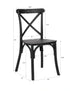 Kids Black ToughResin™ WoodGrain Cross Back Chair