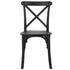 Kids Black ToughResin™ WoodGrain Cross Back Chair