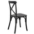 Kids Black ToughResin™ WoodGrain Cross Back Chair
