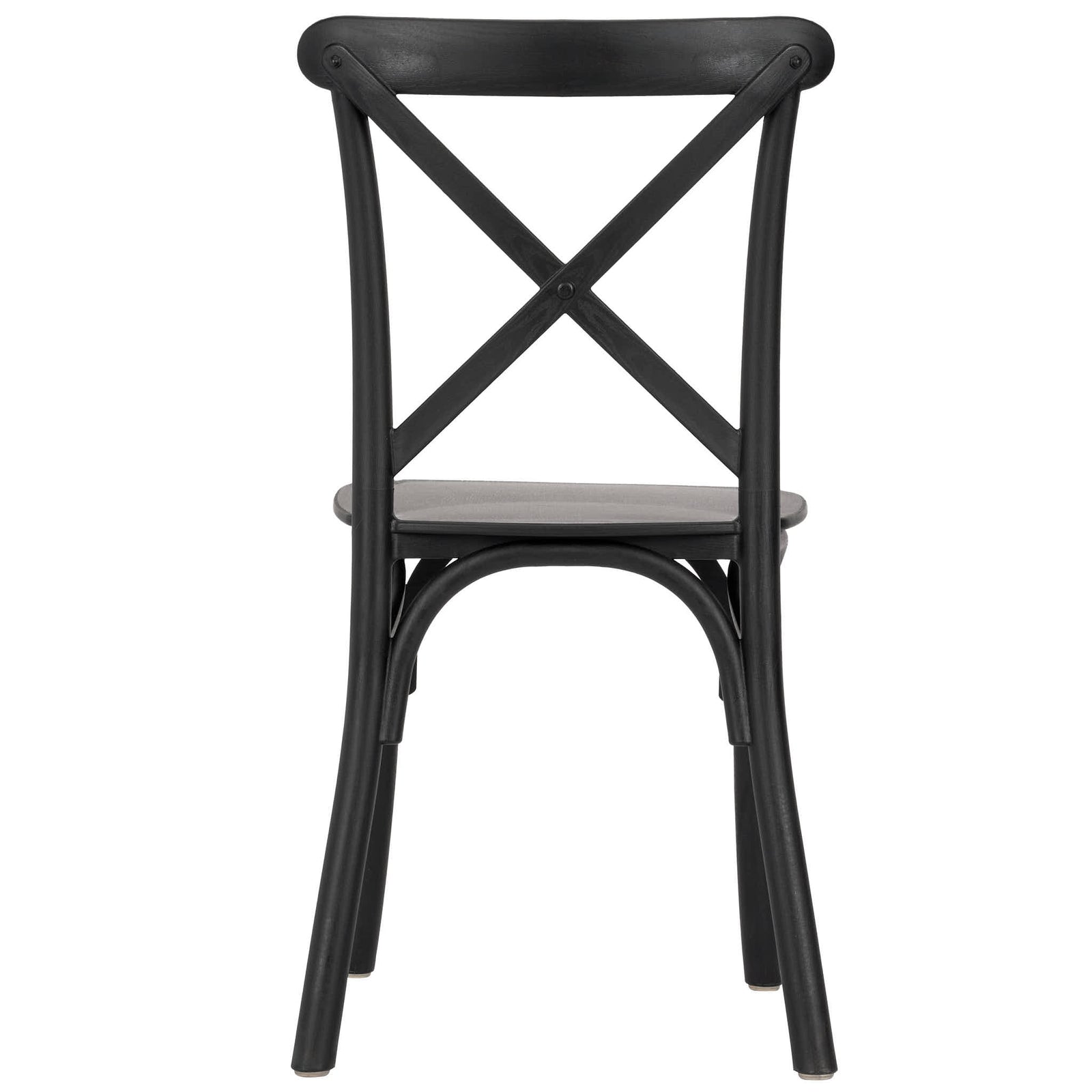 Kids Black ToughResin™ WoodGrain Cross Back Chair