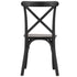 Kids Black ToughResin™ WoodGrain Cross Back Chair