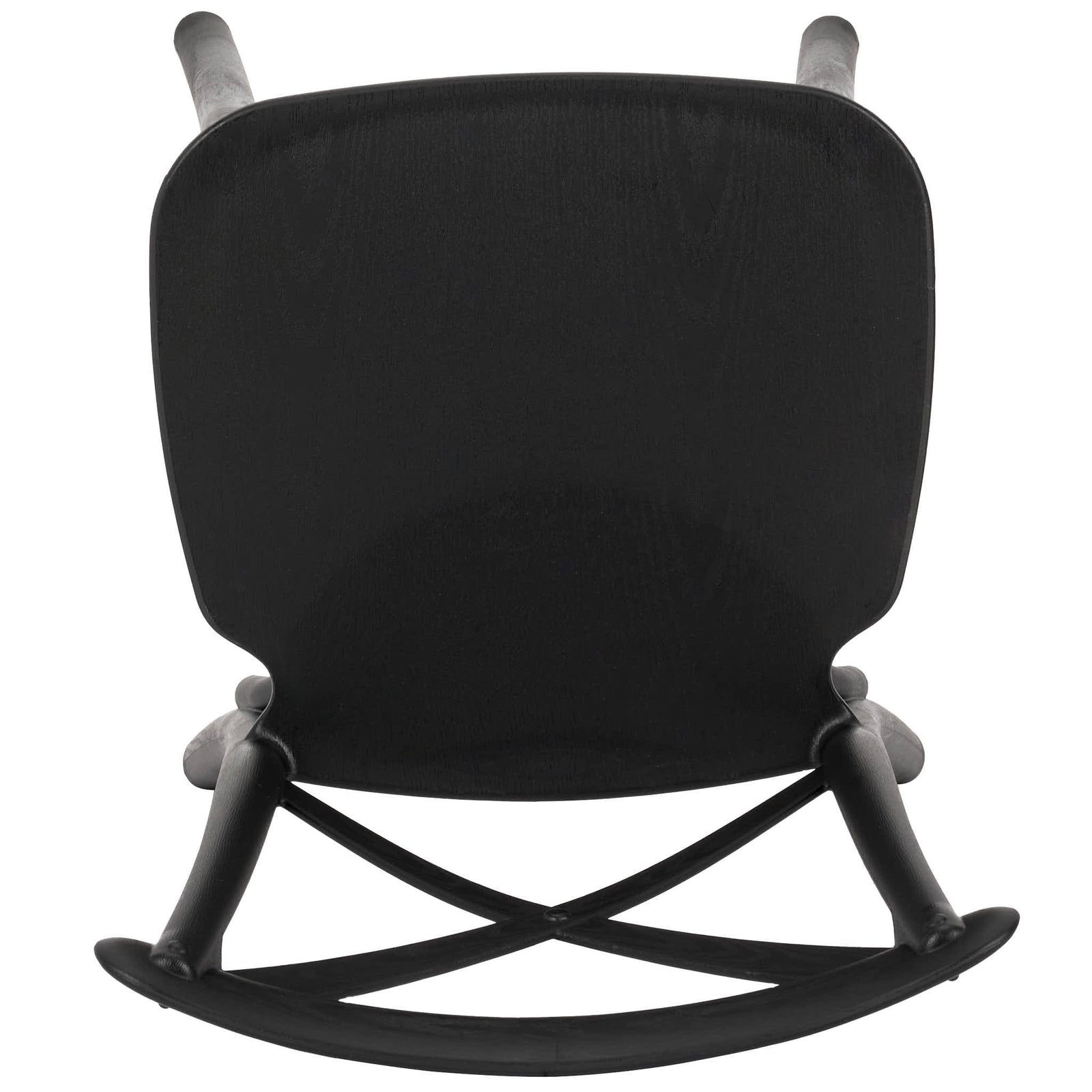 Kids Black ToughResin™ WoodGrain Cross Back Chair