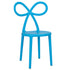 Blue Resin Kids Bow Chair with Round Seat