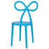 Blue Resin Kids Bow Chair with Round Seat