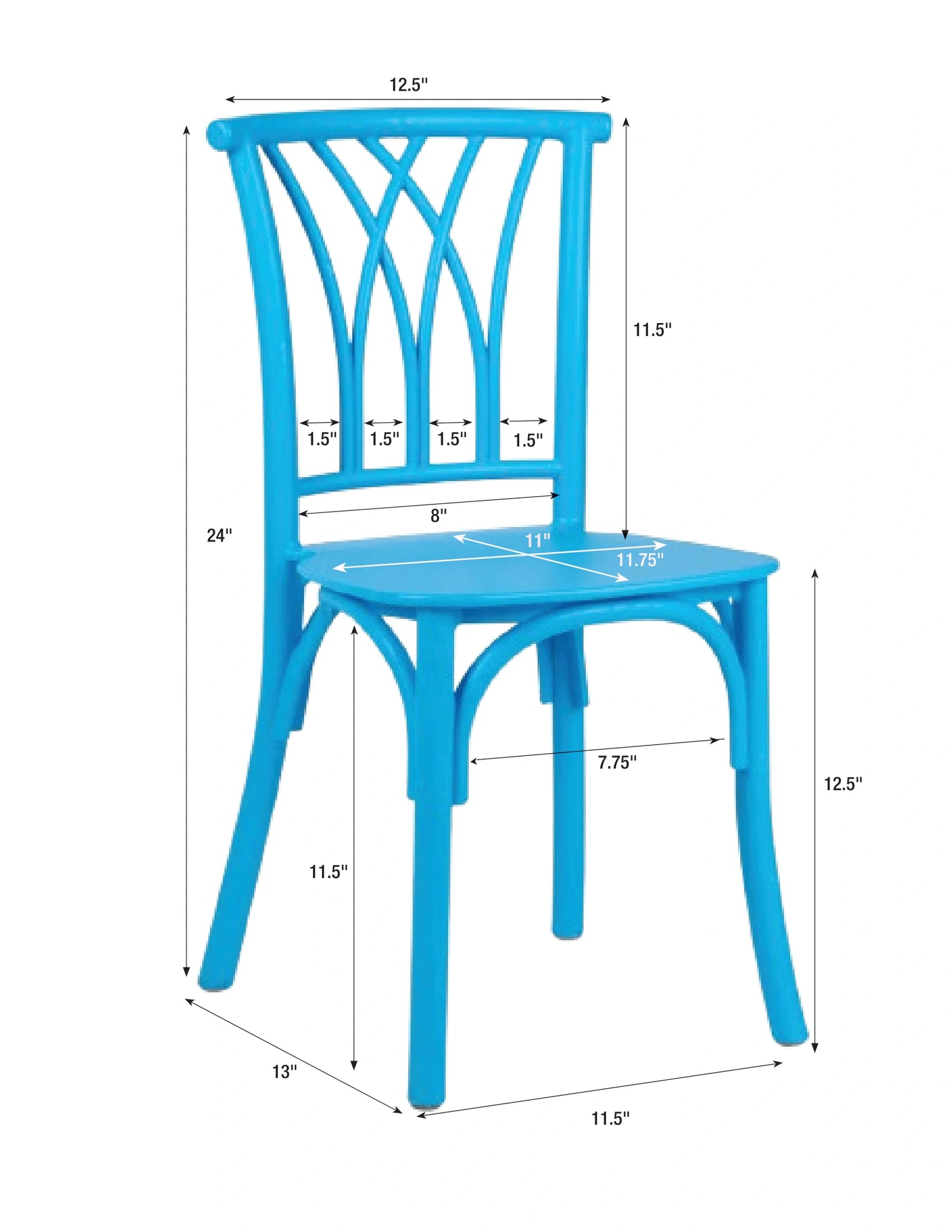 Kids Blue ToughResin™ Willow Chair