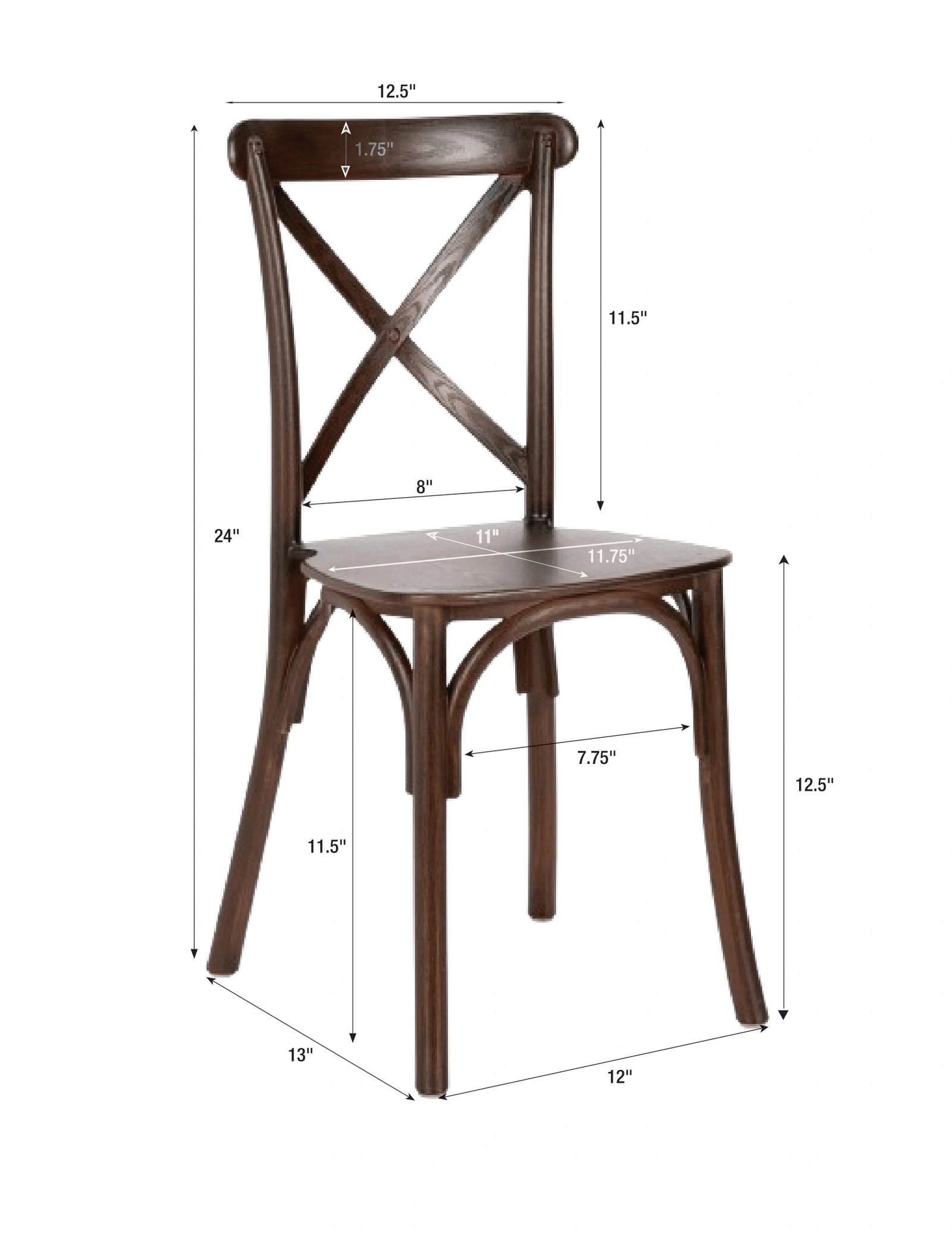 Kids Fruitwood ToughResin™ Cross Back Chair