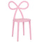 Pink Resin Kids Bow Chair with Round Seat