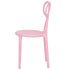 Pink Resin Kids Bow Chair with Round Seat