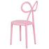 Pink Resin Kids Bow Chair with Round Seat