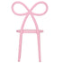 Pink Resin Kids Bow Chair with Round Seat