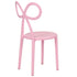 Pink Resin Kids Bow Chair with Round Seat