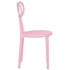 Pink Resin Kids Bow Chair with Round Seat