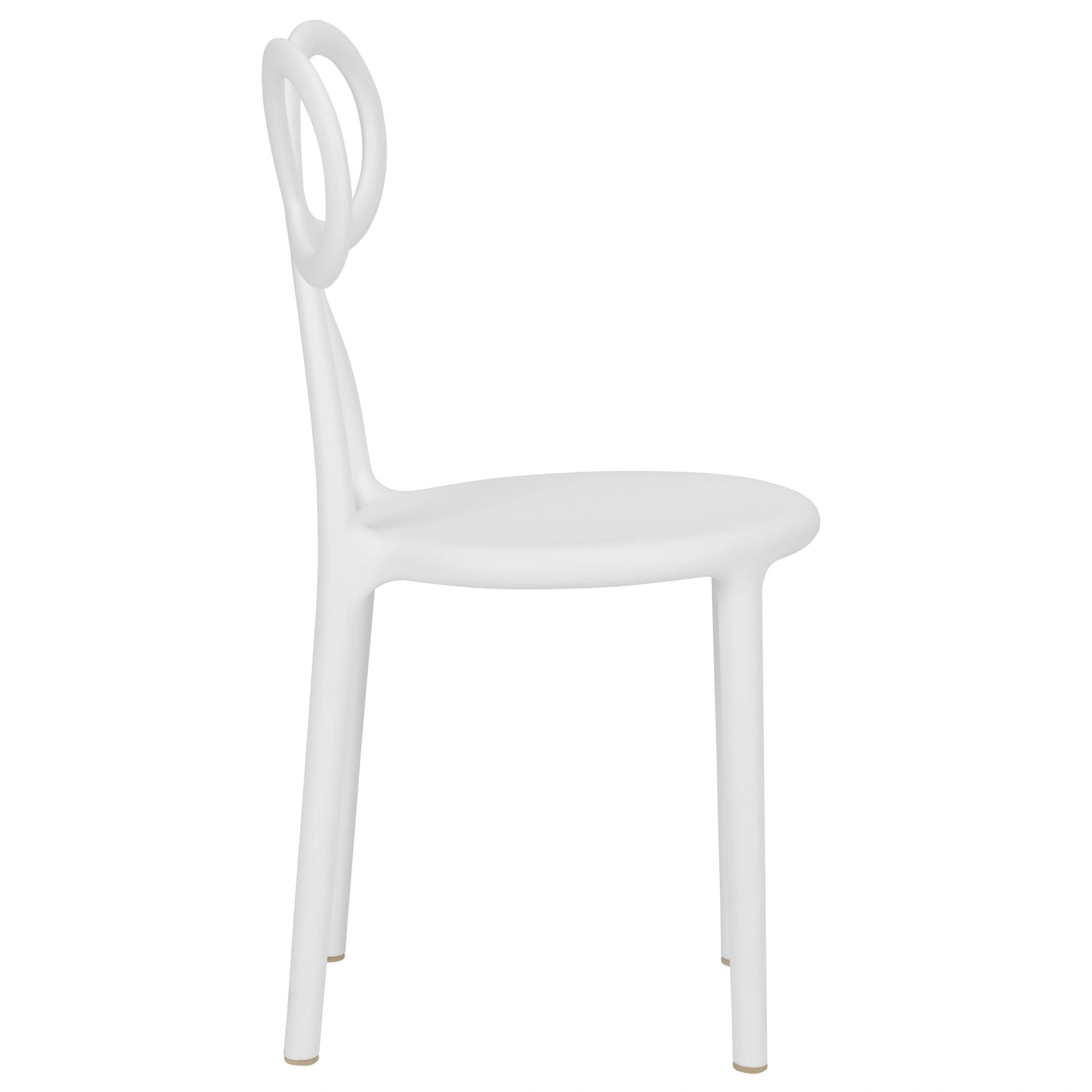 White Resin Kids Bow Chair with Round Seat