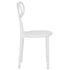 White Resin Kids Bow Chair with Round Seat