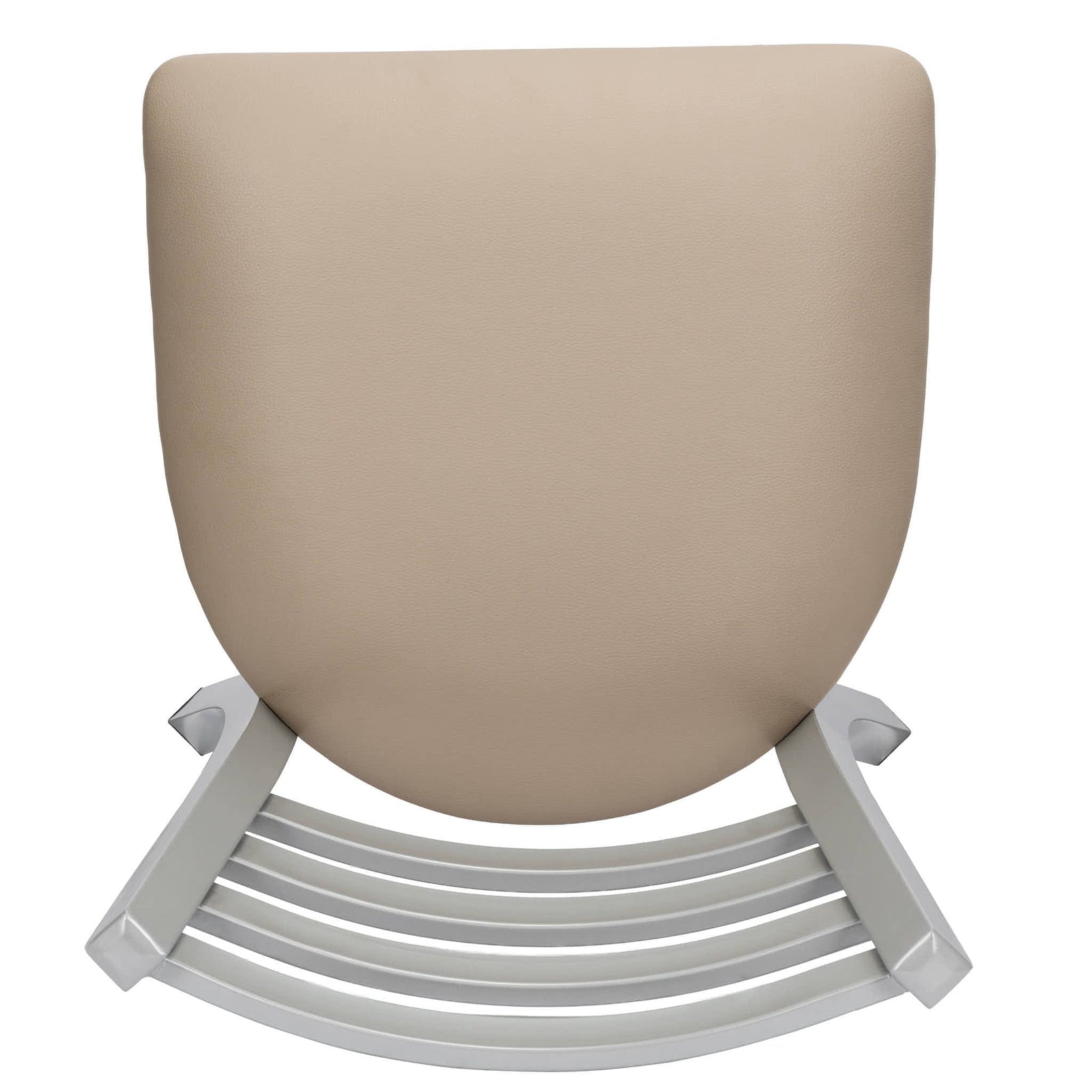Chivari Ladder Back Restaurant Chair with Silver Frame and Light Gray Vinyl Seat CLMSVLGY-ZF-KT