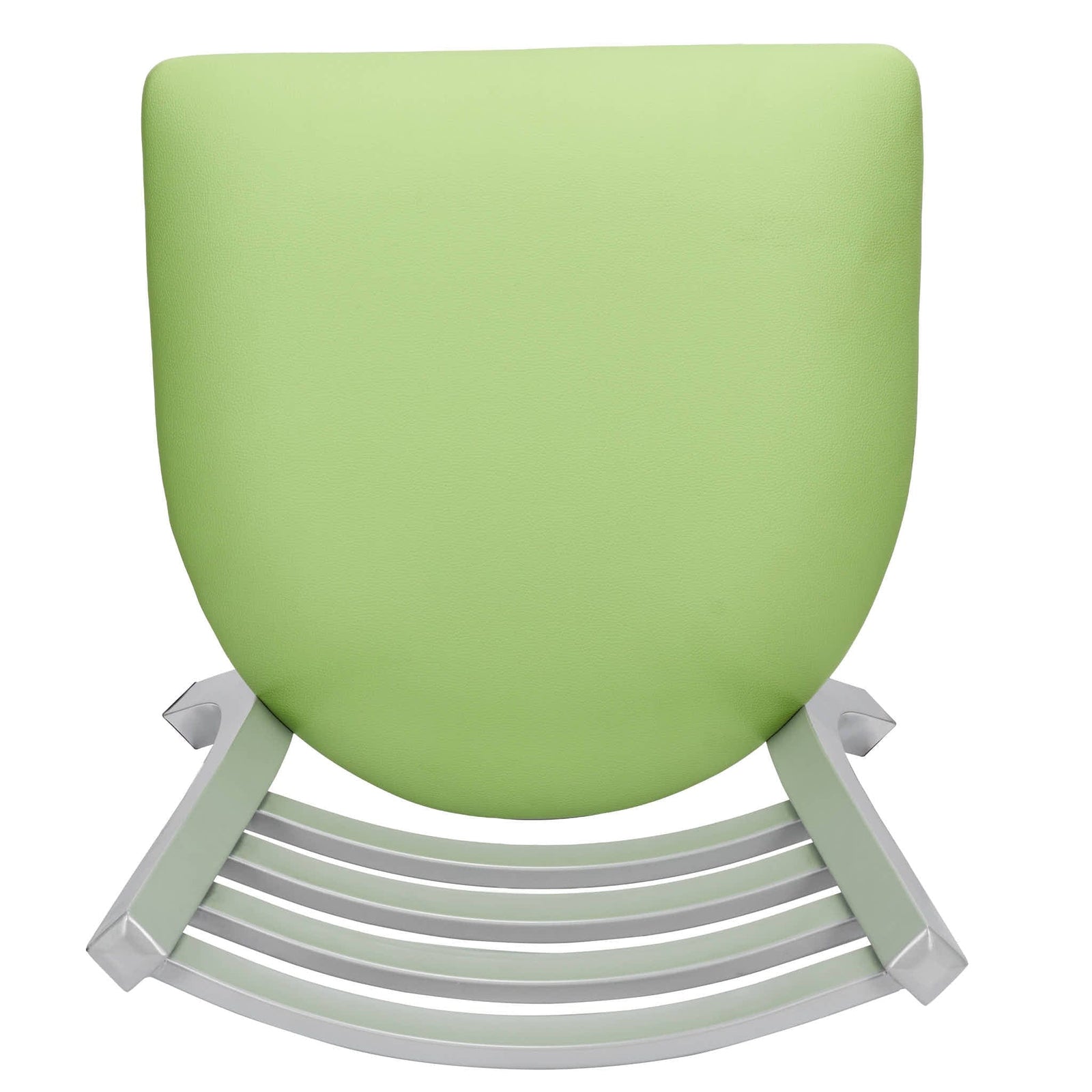 Chivari Ladder Back Restaurant Chair with Silver Frame and Light Green Vinyl Seat CLMSVLGR-ZF-KT