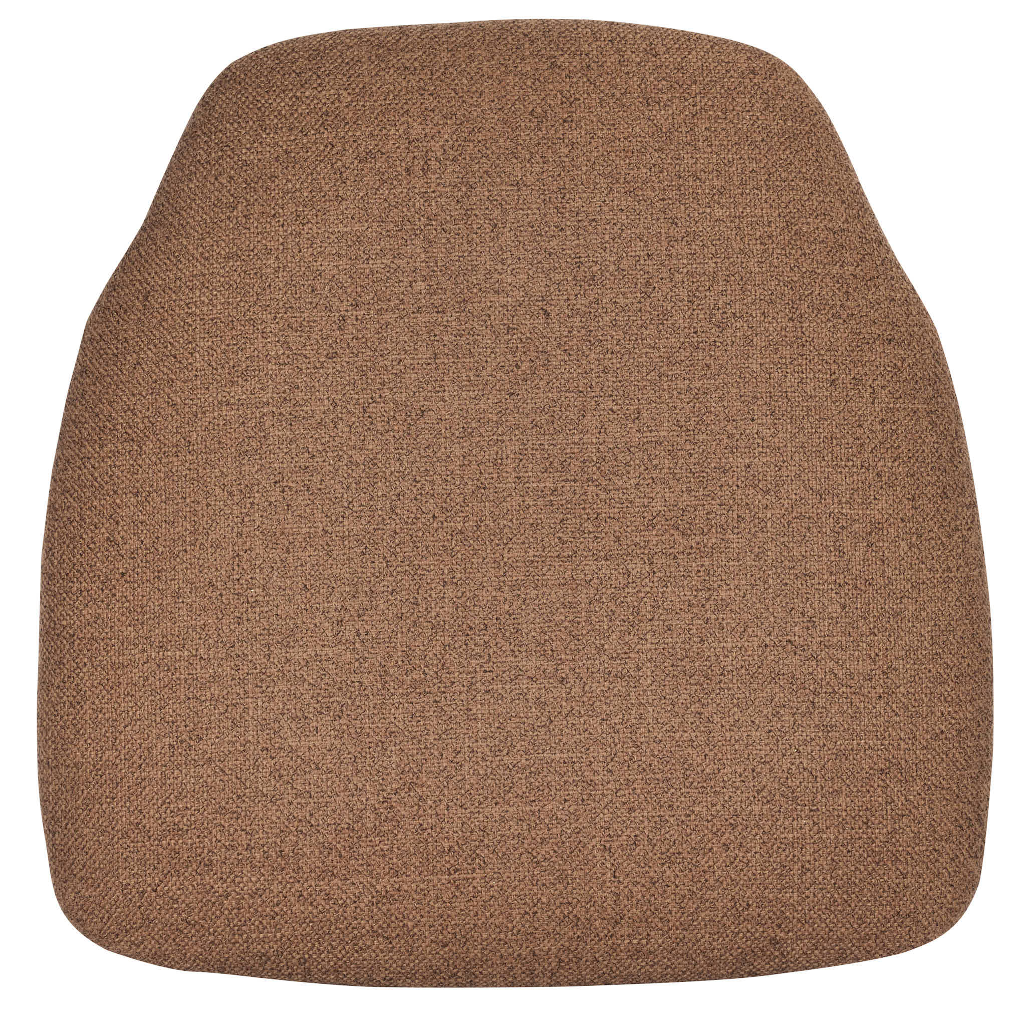 Light Brown 1.75" Thick Fabric Panel Back Chiavari Chair Cushion and SlipNot™ Technology