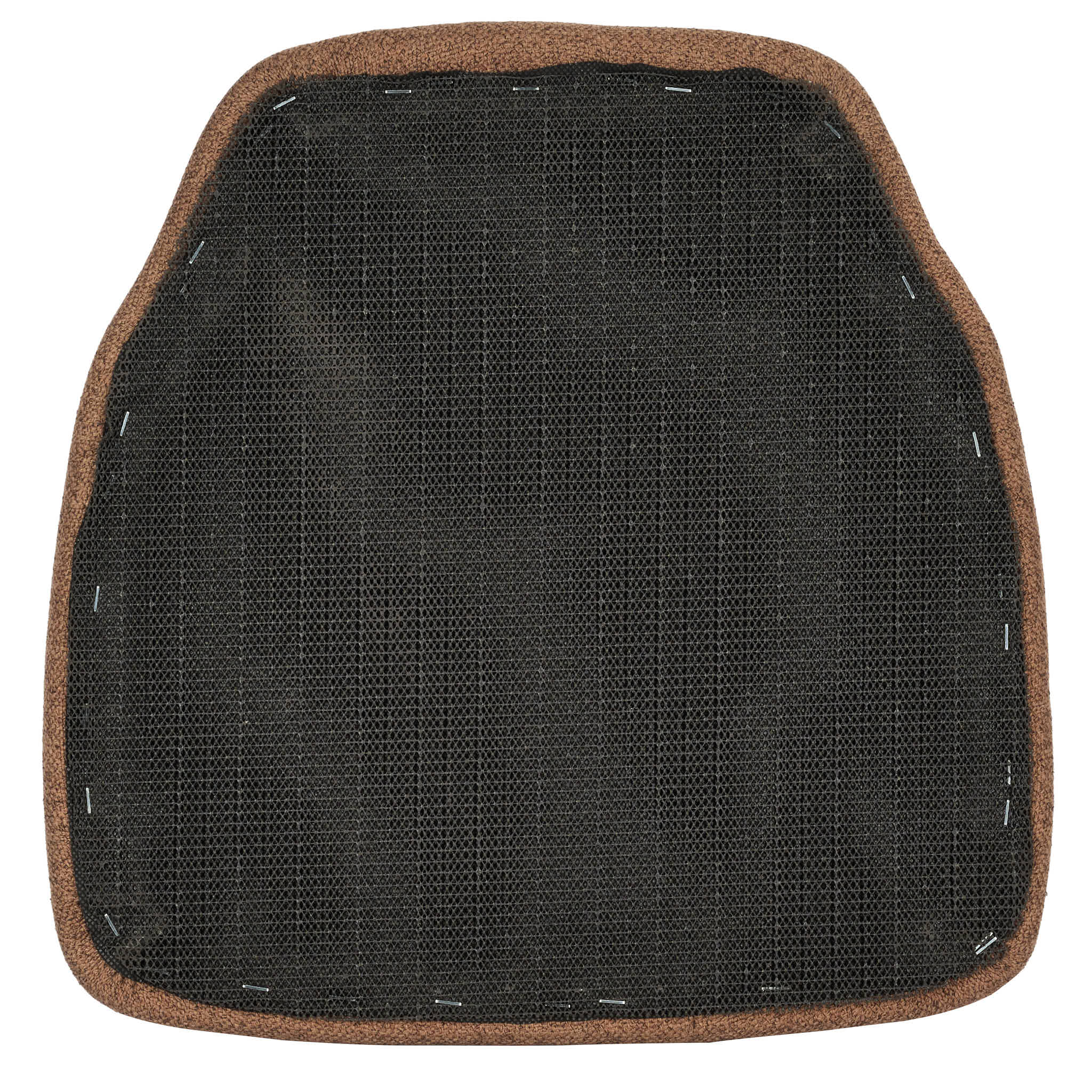 Light Brown 1.75" Thick Fabric Panel Back Chiavari Chair Cushion and SlipNot™ Technology