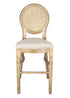 Louis Pop Barstool with Rattan Back by Chivari BLPWANTIQ-FR-ZG-T