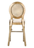 Louis Pop Barstool with Rattan Back by Chivari BLPWANTIQ-FR-ZG-T