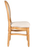 Natural Resin Louis Pop Chair with Burlap Fabric Seat and Back CLPRNBB-ZG-T