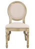 Louis Pop Wood – Fabric Back & Seat, Color: Antique Distressed by Chivari CLPWANTIQ-ZG-T