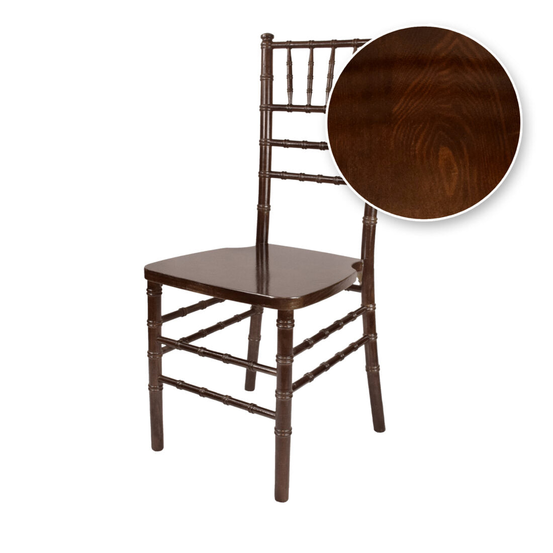 Mahogany ToughResin Mono-Frame Chiavari Chair by Chivari CCRM-MONO-AX-T Swatch Chair