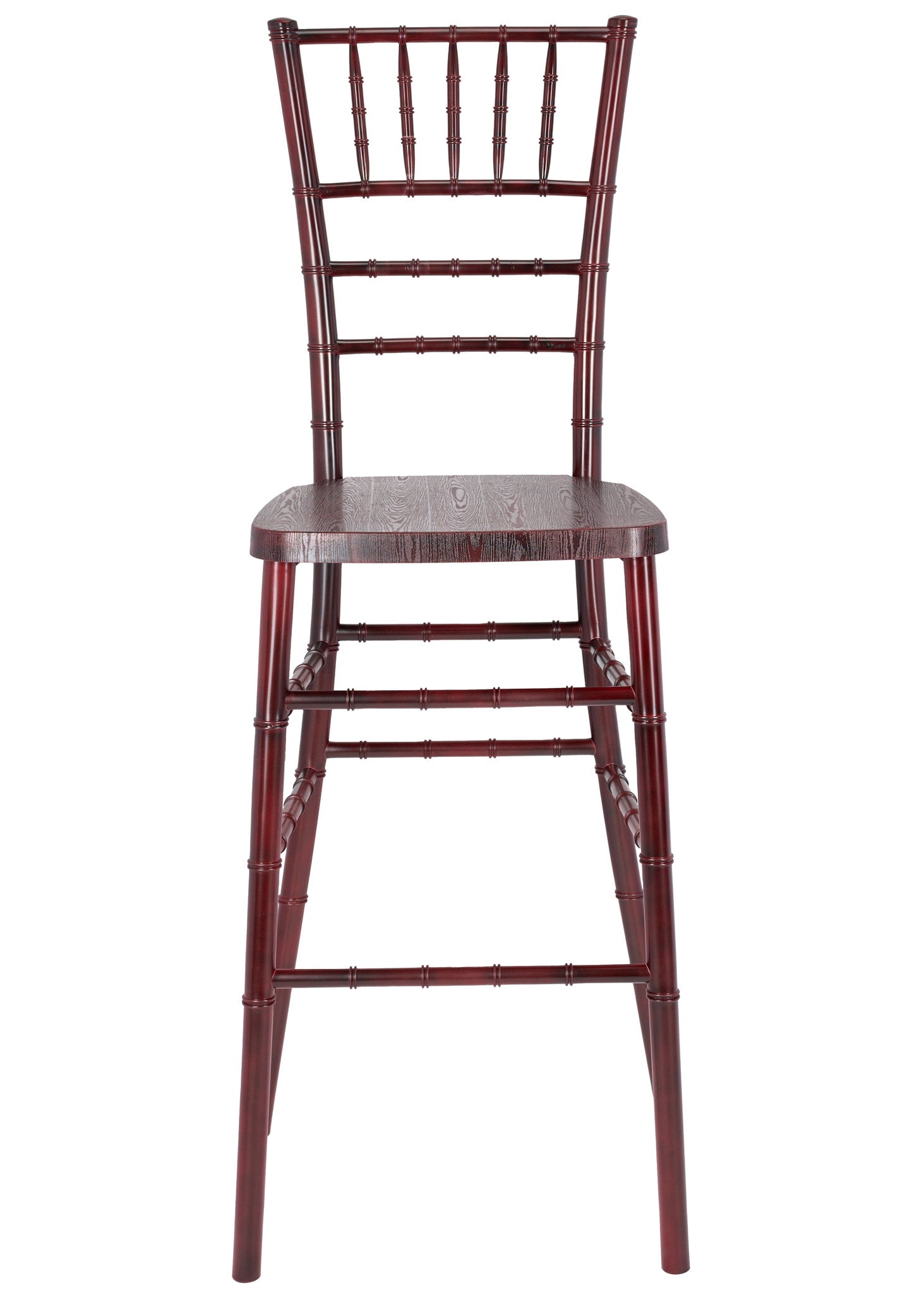 Mahogany WoodGrain™ Resin Steel Skeleton™ Chiavari Barstool