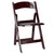 Mahogany Resin Folding Chair with Black Cushion (Per Chair Price Shown - Sold only in Quantities of 4)