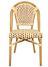 Maroon and Beige Armless, French Bistro Patio Dining Chair CBPBM-AX-T