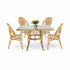 Toulouse Beige and Maroon French Bistro Set Includes 48" x 36" Square Table and 4 Chairs FBK-SQ-BM-WM4-AX
