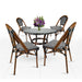 Black and White French Bistro Set Includes 40" Table and 4 Chairs
