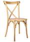 Natural ToughWood Cross Back Chair by Chivari CXWN-AX-T