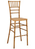 Natural with Brushed Wood Look Resin Steel Skeleton™ Chiavari Barstool